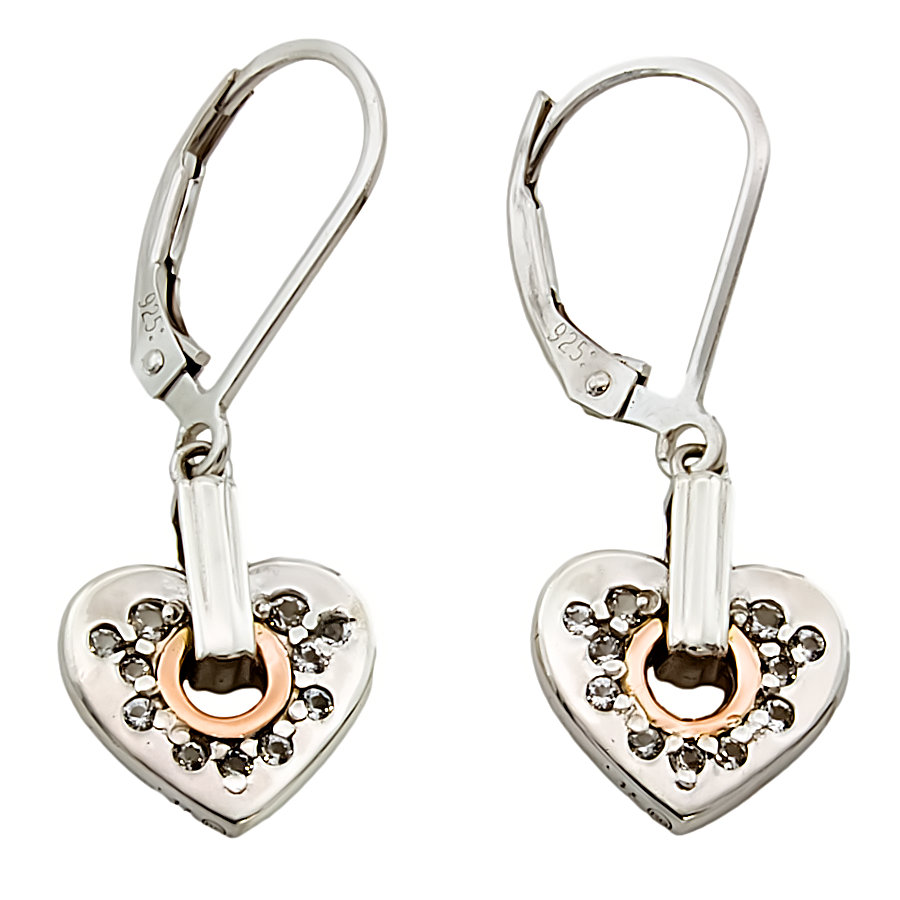 Silver & 9ct gold Clogau Drop Earrings